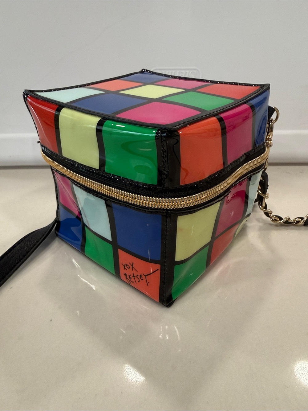 Betsey Johnson Multicolor Rubik’s Cube Crossbody Bag